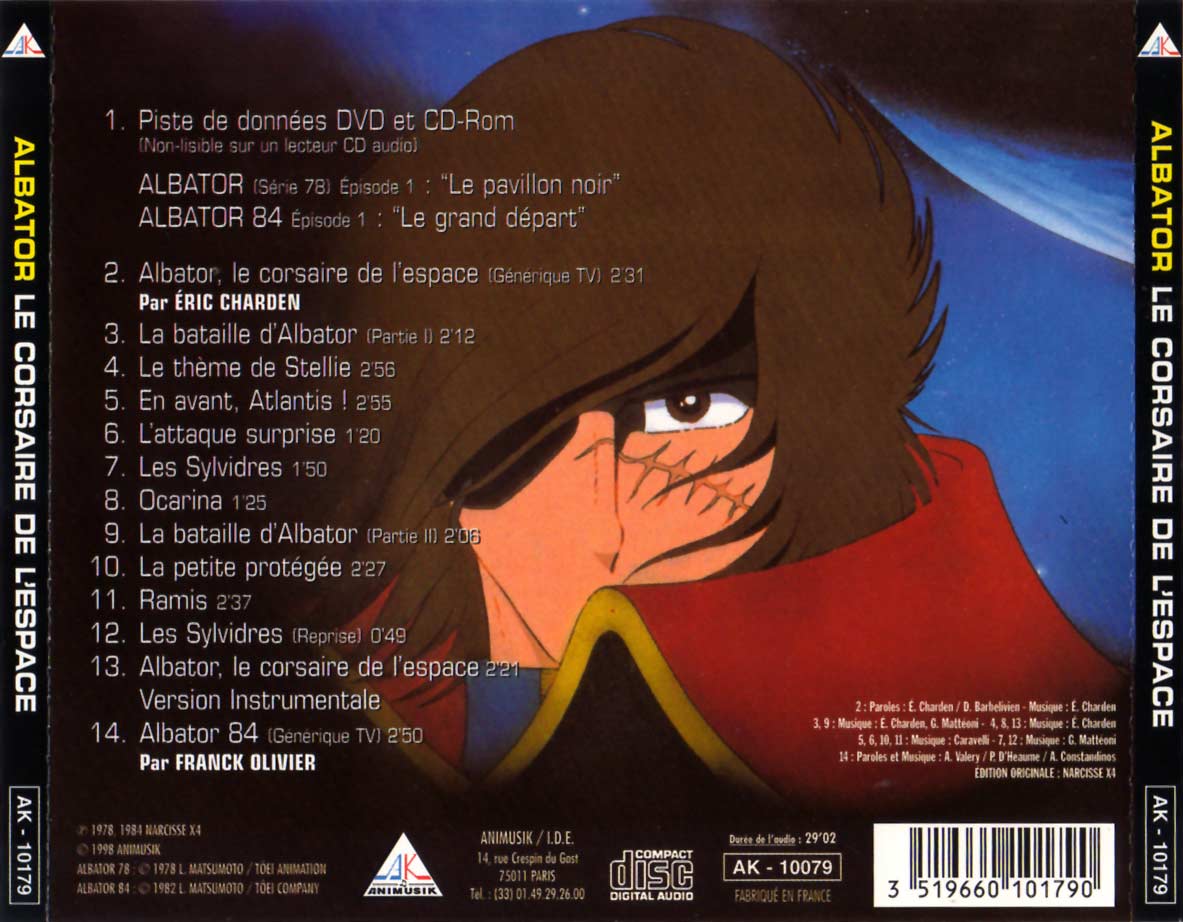 BO d’Albator 78 (CD Audio et Vidéo)