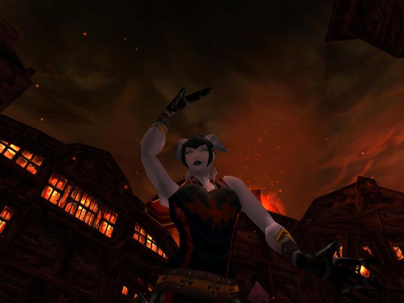 Capture d'une draenei dansant World of Warcraft (source : Screenshot du jour)