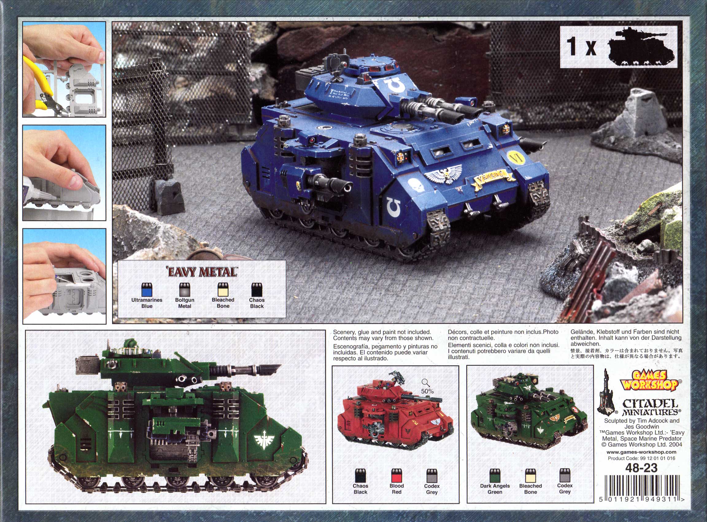 boîte dos Tank Predator (Space Marine - Warhammer 40.000)