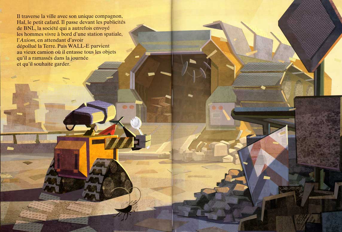 Wall-E (livre pour enfant Hachette 2008) page 6 et 7