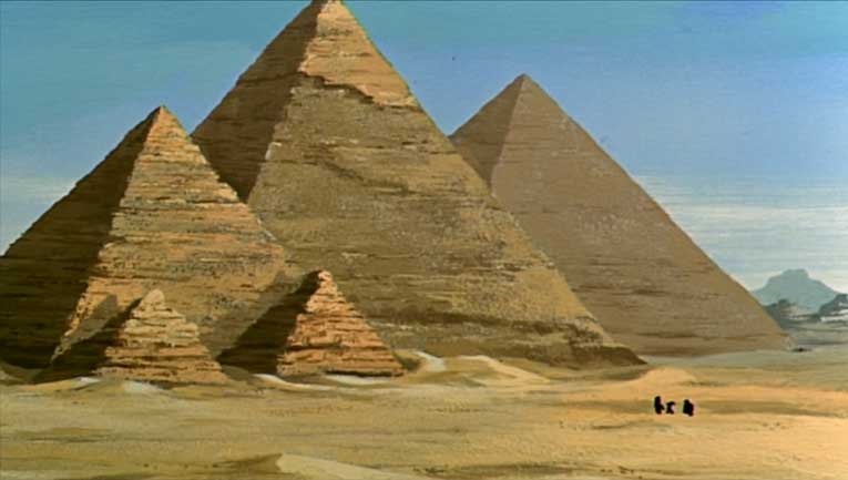 Astérix et Cléopâtre (dessin animé 1968) Pyramides