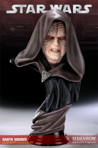 Photo du buste de Darth Sidious (l'empereur de Star Wars) par Sideshow Collectibles