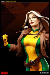 Gros plan sur le visage de Rogue (figurine de Sideshow Collectibles)