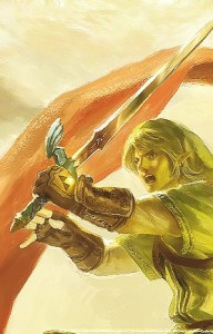Link, détail de la peinture 25 ans de Zelda