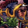 Varian tue un orc du Marteau du Crepuscule à Theramore (bande-dessinee World of Warcraft)