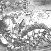 Manga World of Warcraft - Shadow Wing : le paladin Jorad Mace sur un cheval