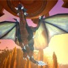 Kalecgos volant sous sa forme dragon dans le raid du puits de soleil