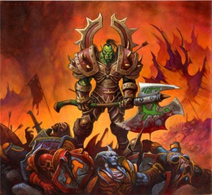 Orc sur un champ de bataille (Warcraft)