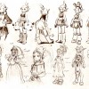 Croquis de recherche sur Evangelyne (art book Wakfu 5)