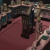 L'assistante du professeur Daiba montre à Tadashi le bureau de son père (Herlock, Endless odyssey)