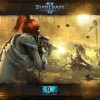 Fond d'écran Starcraft 2 avec Sarah Kerrigan combattant les Zergs