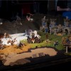 Photographie d'un décors de Warcraft réalisé en Mega Bloks opposant la Horde et l'Alliance réalisé pour la Blizzcon 2011