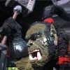 Gros plan de la tête de Thrall réalisé en Mega bloks pour la blizzcon 2011