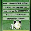 Dos de la carte d'aide du jeu de société les aventures de Tintin