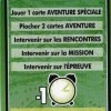 Dos de la carte d'aide du jeu de société les aventures de Tintin