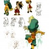 Croquis de recherche sur Yugo (art book Xa Colors sur Wakfu et Dofus)