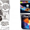 On peut lire sur le sol Trivial Ombrage Poursuite en référence au célèbre jeu Trivial Pursuit