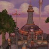 Extérieur du fort Poupre où a lieu l'instance du même nom (Dalaran, World of Warcraft)