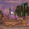 Vue de Dalaran prise en volant au milieu de la ville (World of Warcraft)