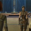 Satele Shan face à Kira Carsen dans Star Wars : The Old Republic. La padawan lui apprend qu'elle est une sith qui a fui Korriban