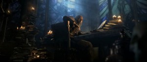 Deckard Cain faisant des recherches dans la cathédrale de Tristram