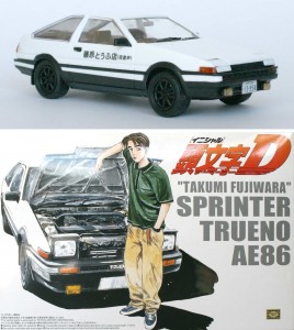 Initial D : Toyota Trueno AE 86 - ech 1/24 (Aoshima)