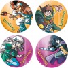 Les quatre badges édité pour la sortie du tome 15