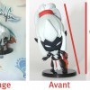 A cause du film de maintient, la figurine est tordue