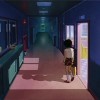 Kaori quittant la salle comune dans le film d'Akira