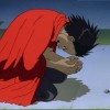 Tetsuo au stade où se trouvait Akira est à genou de douleur avant de perdre totalement les contrôles de ses pouvoirs