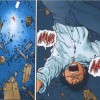 Kaneda revient après une explosion de type "Akira" par Tetsuo