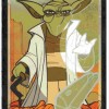 Arcane majeure du taropolis avec Yoda de Star Wars (reprise du tarot de Marseille avec des images geeks)