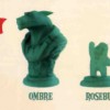 Figurines avec Xiong Mao, Chance, Loup et Rosebud