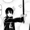 Kirito et son arme après le combat contre le field boss du niveau 2