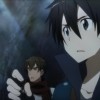 Kirito au conseil de guerre mené par Asuna