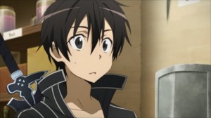 Kirito surpris car Asuna est venue le chercher dans la boutique de Gil