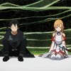 Kirito et Asuna se reposent après avoir fui le boss du niveau 74