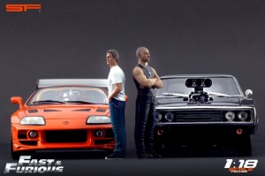Fast & Furious : Figurines Brian et Dominic 1/18