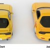 comparaison des haillons de la version AUTOart et Jada Toys de la RX-7 d'Initial D