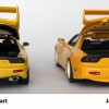 comparaison des haillons de la version AUTOart et Jada Toys de la RX-7 d'Initial D