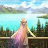 Asuna profite du paysage du niveau 22 avec son maris Kirito