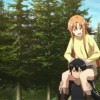 Kirito porte Asuna pour une marche dans les bois