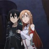 Kirito et Asuna après le combat contre le boss du niveau 75