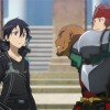 Asuna et Kirito retrouvent Agil et Klein avant le combat contre le boss du niveau 75