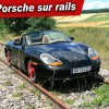 Porsche Boxster sur rails route