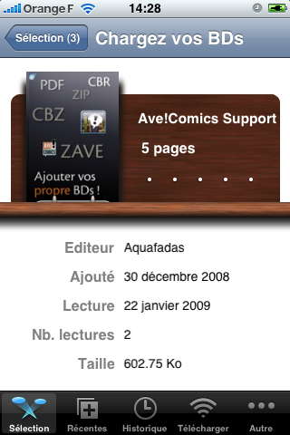 My Comics : Lire ses bandes dessinées sur un iPhone