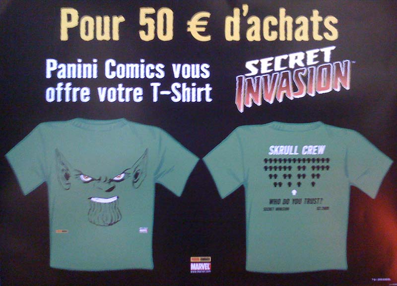 Panini T shirt secret invasion