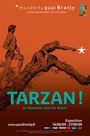 Affiche de l'exposition Tarzan au musée du Quai Branly