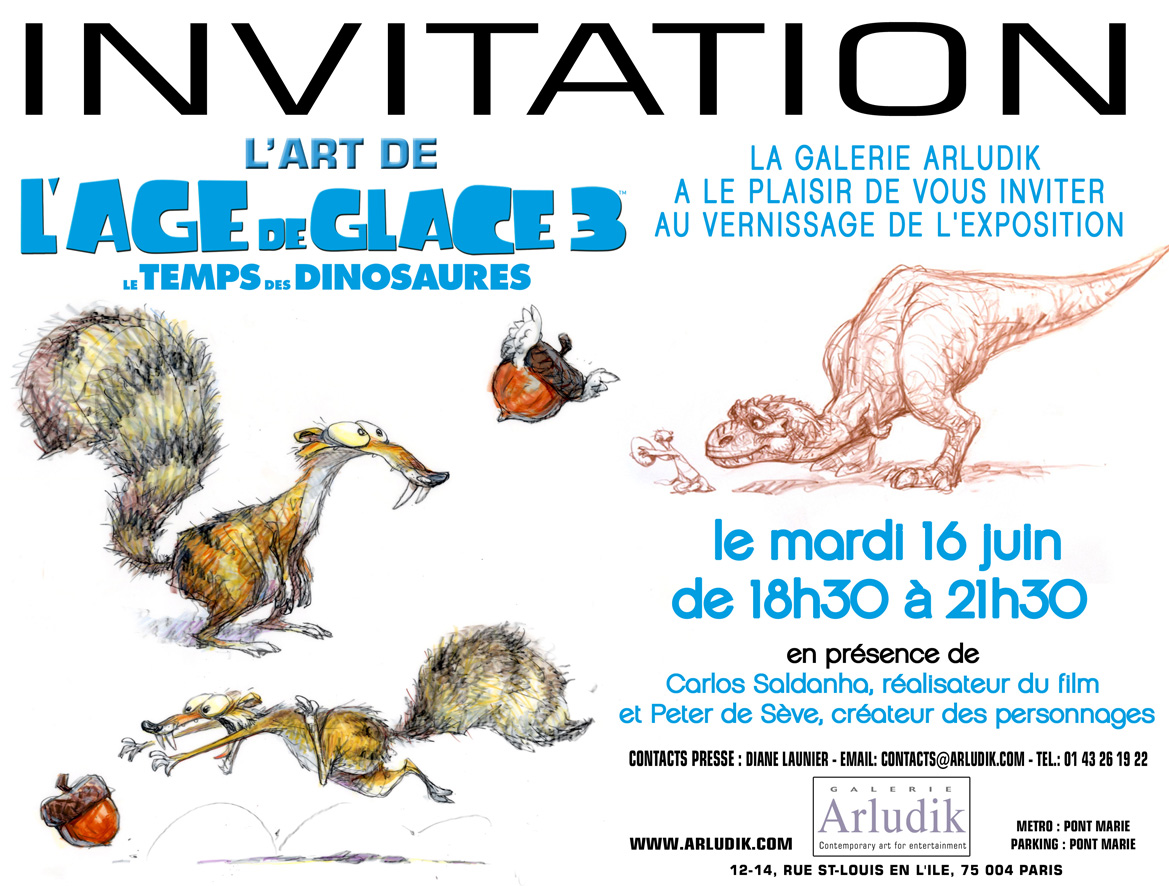 Carton invitation Age de glace