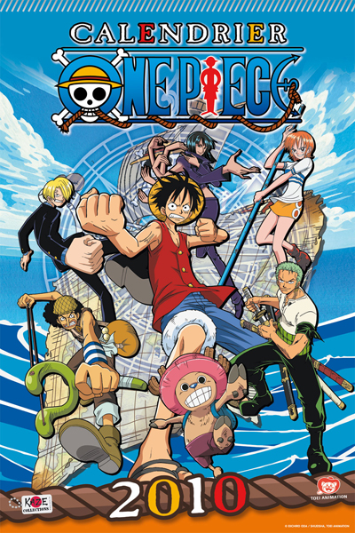 Devant du calendrier One Piece 2010
